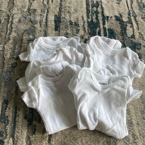 Preemie white onesies